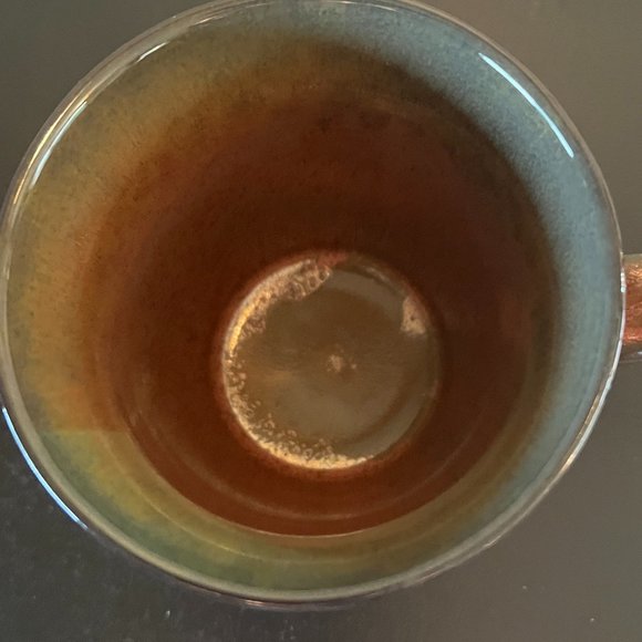 Set of 2 SANGO Cyprus Sienna Stoneware Mugs w/ Green Glaze & Copper Undertones - Picture 5 of 9